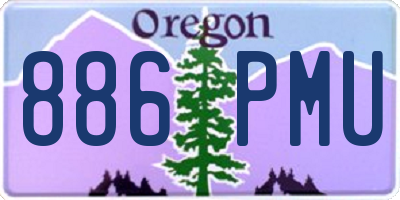 OR license plate 886PMU
