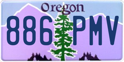 OR license plate 886PMV