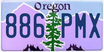 OR license plate 886PMX