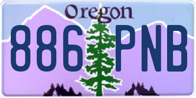 OR license plate 886PNB