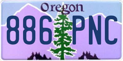 OR license plate 886PNC