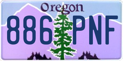 OR license plate 886PNF