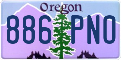 OR license plate 886PNO
