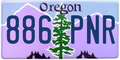 OR license plate 886PNR