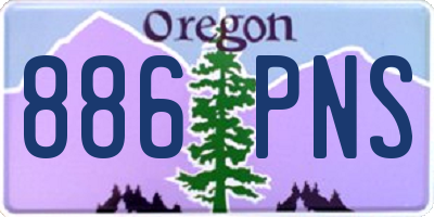 OR license plate 886PNS
