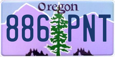 OR license plate 886PNT