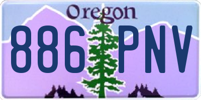 OR license plate 886PNV