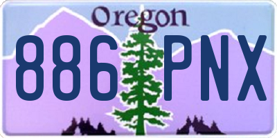 OR license plate 886PNX