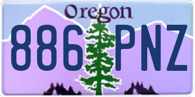 OR license plate 886PNZ
