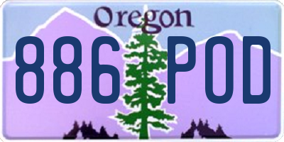 OR license plate 886POD