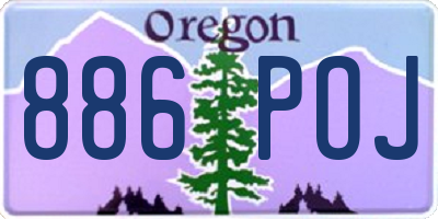 OR license plate 886POJ