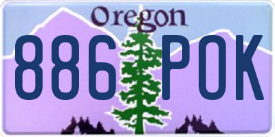 OR license plate 886POK