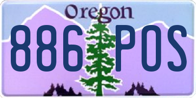 OR license plate 886POS