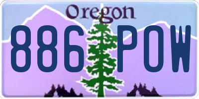 OR license plate 886POW