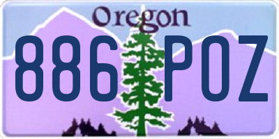 OR license plate 886POZ