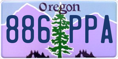 OR license plate 886PPA