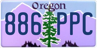 OR license plate 886PPC