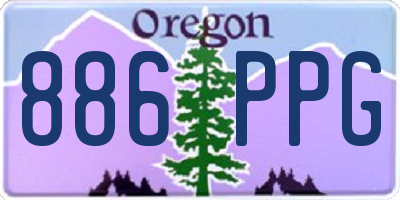 OR license plate 886PPG