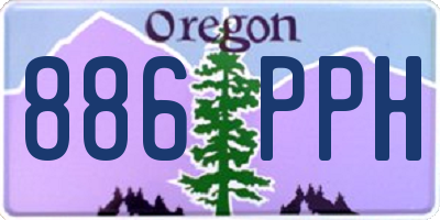 OR license plate 886PPH