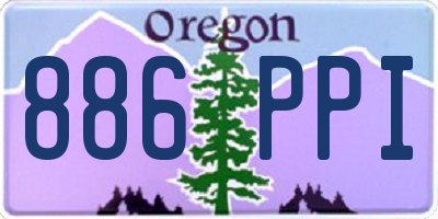 OR license plate 886PPI