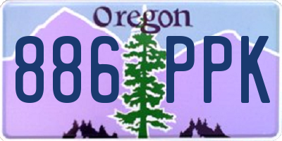 OR license plate 886PPK