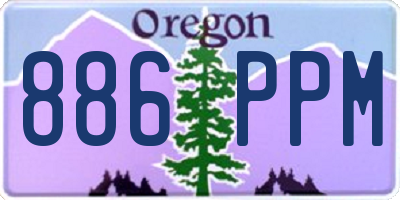 OR license plate 886PPM