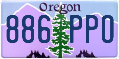 OR license plate 886PPO