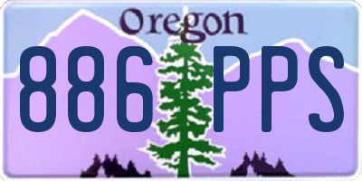 OR license plate 886PPS