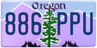 OR license plate 886PPU