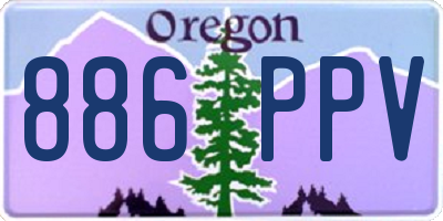 OR license plate 886PPV