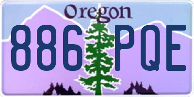OR license plate 886PQE
