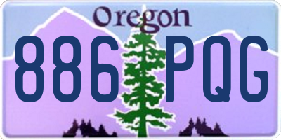 OR license plate 886PQG