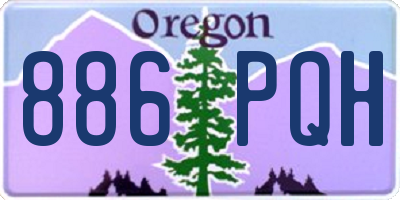 OR license plate 886PQH