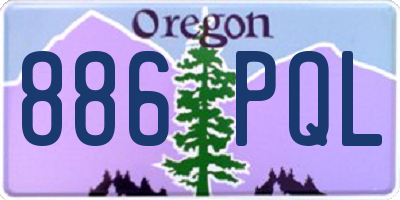 OR license plate 886PQL