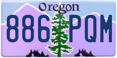 OR license plate 886PQM