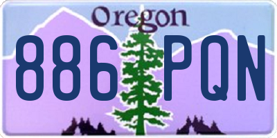 OR license plate 886PQN