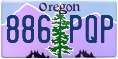 OR license plate 886PQP