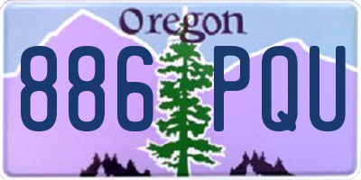 OR license plate 886PQU