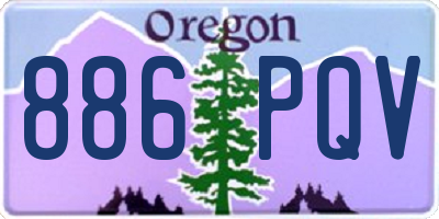 OR license plate 886PQV