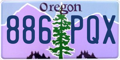 OR license plate 886PQX