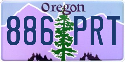 OR license plate 886PRT