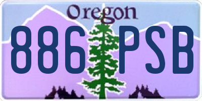 OR license plate 886PSB