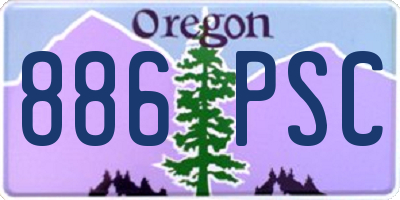 OR license plate 886PSC