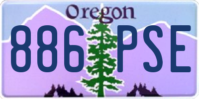 OR license plate 886PSE