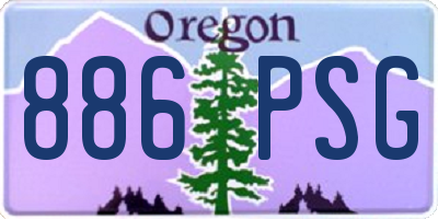 OR license plate 886PSG