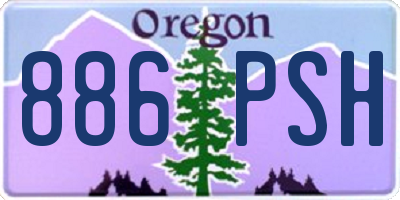 OR license plate 886PSH