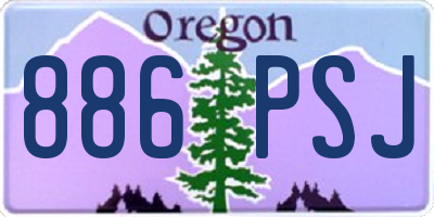 OR license plate 886PSJ