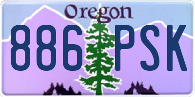 OR license plate 886PSK