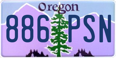 OR license plate 886PSN