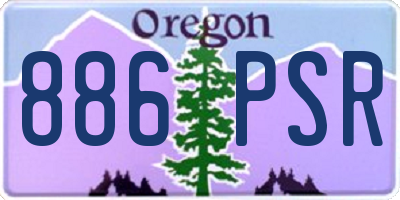 OR license plate 886PSR